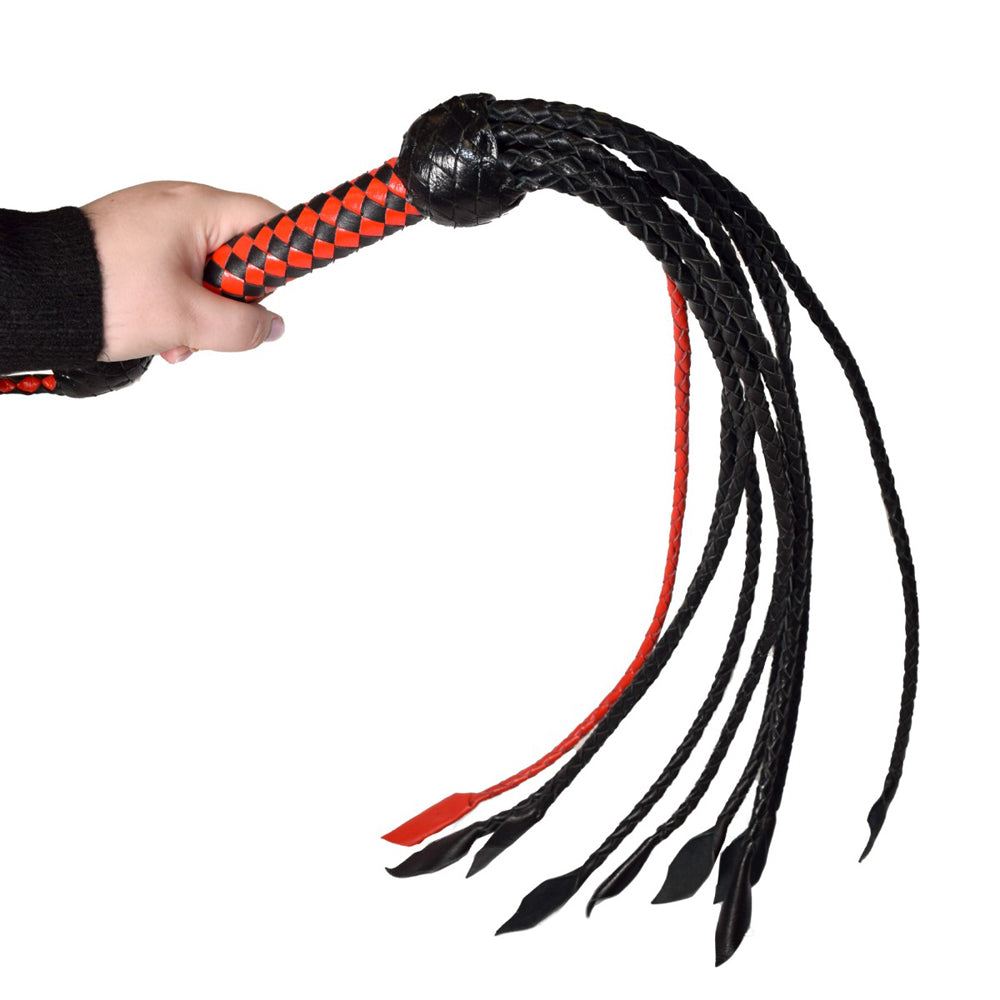 Prowler RED Short Handle Flogger – Black/Red
