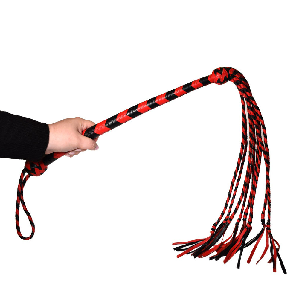 Prowler RED Long Handle Flogger – Black/Red