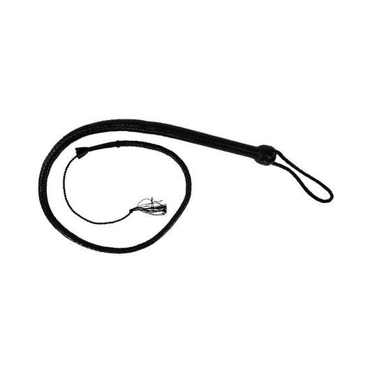 Prowler RED Turkish Knot Whip 6 ft - Black Faux Leather