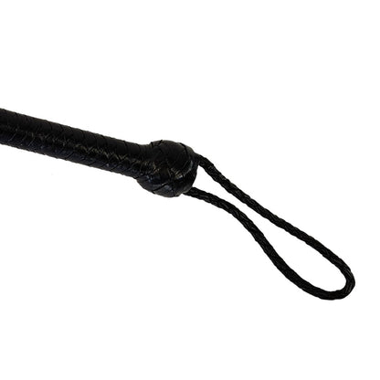Prowler RED Turkish Knot Whip 6 ft - Black Faux Leather