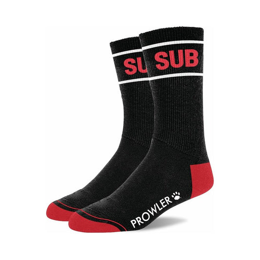 Prowler RED Sub Socks – Black Cotton O/S Size Socks