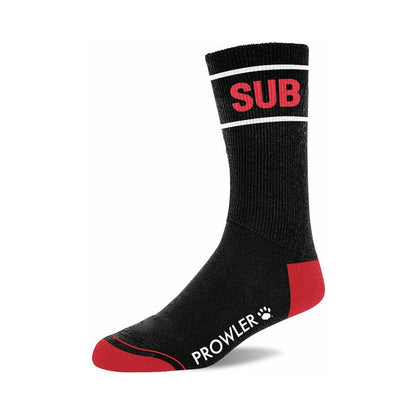 Prowler RED Sub Socks – Black Cotton O/S Size Socks
