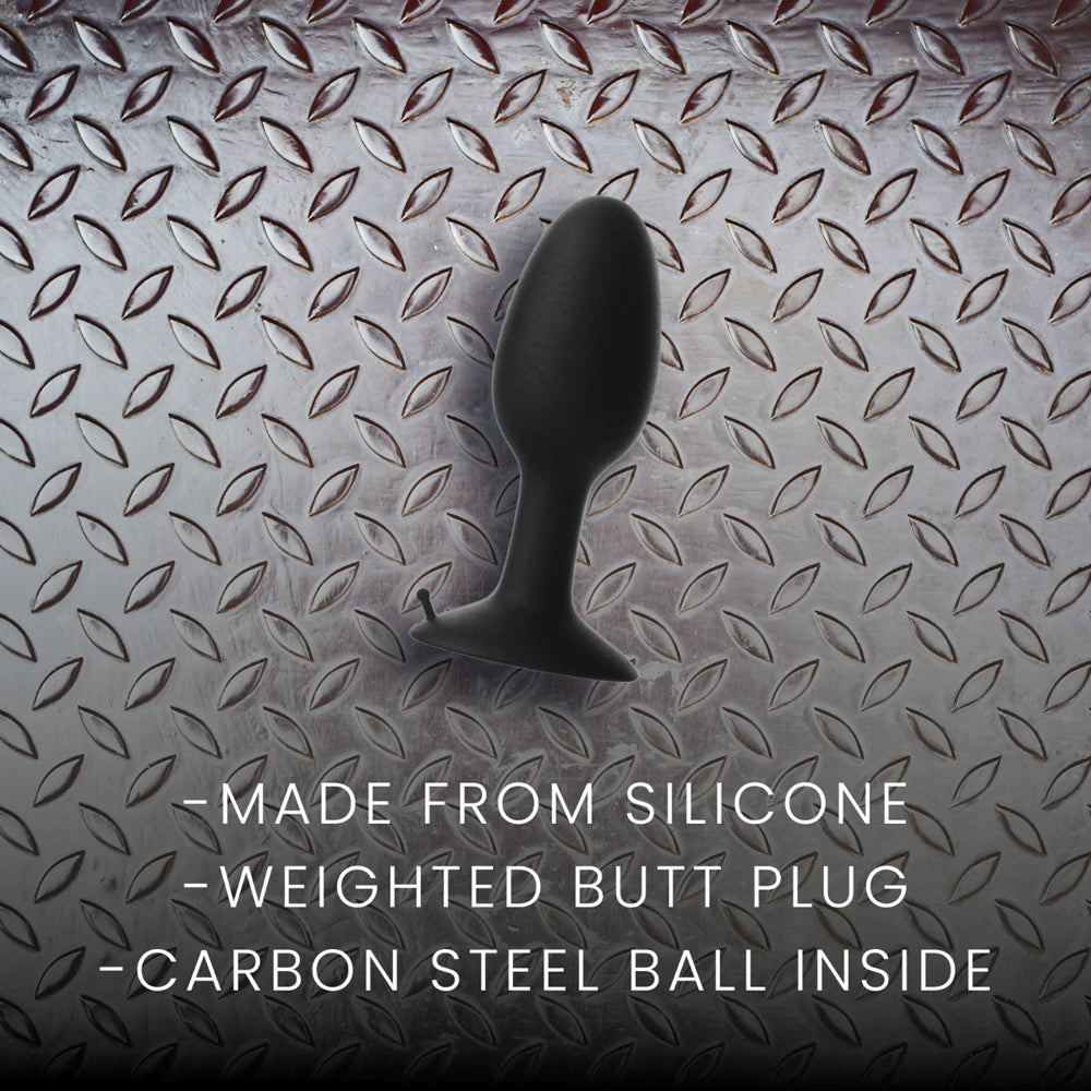 Prowler RED Weighted Butt Plug – Black – Small