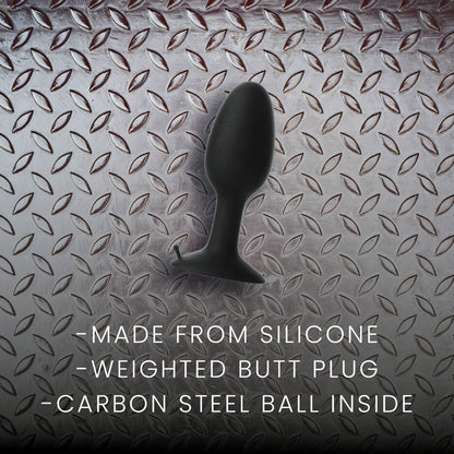 Prowler RED Weighted Butt Plug – Black – Small