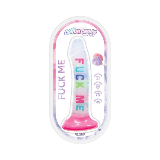 Hott Products Cotton Candy Dirty Talk 8 in. Silicone Dildo – Hot Pink