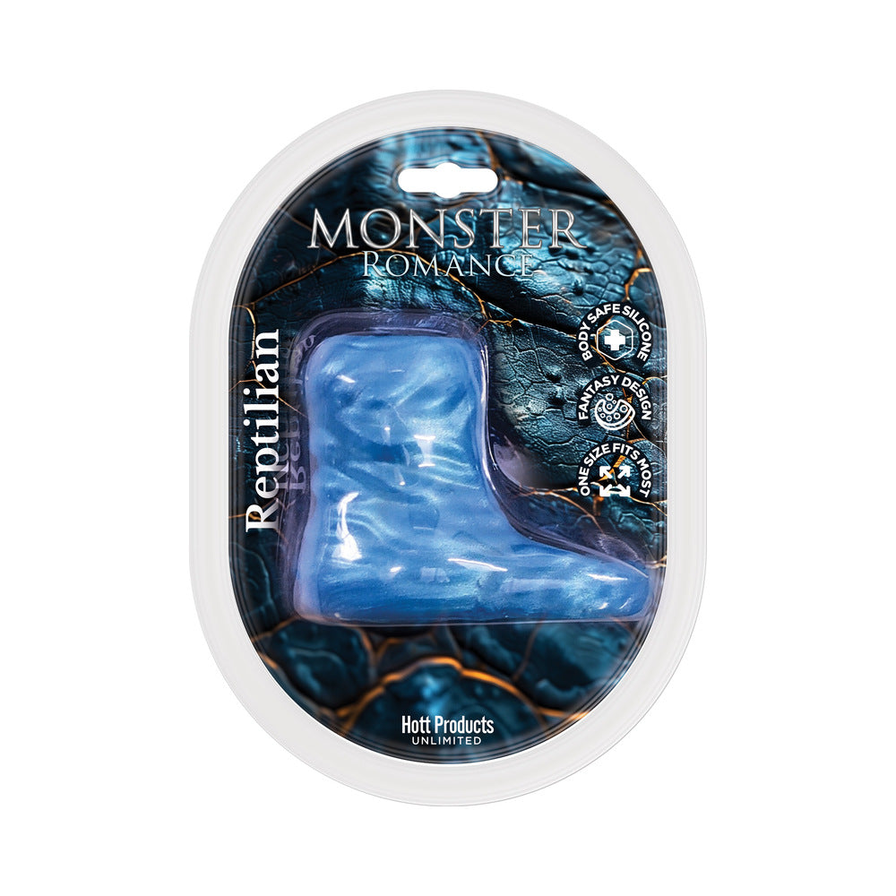 Hott Products Monster Romance Reptilian Penis Sleeve with Ball Strap – Blue