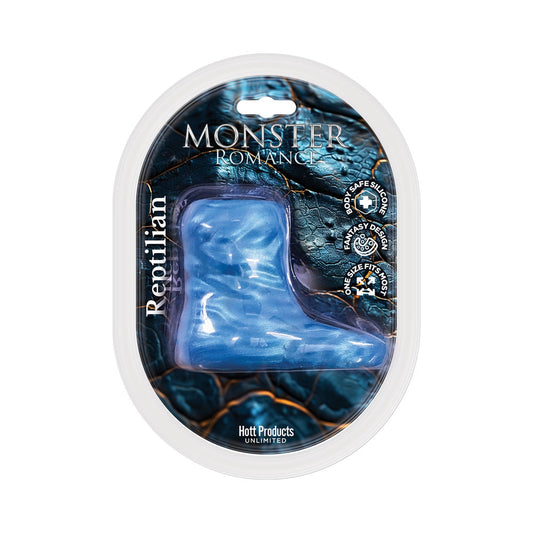Hott Products Monster Romance Reptilian Penis Sleeve with Ball Strap – Blue