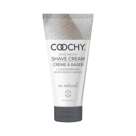 Coochy Au Natural Shave Cream 0.5 oz - Fragrance-Free, Gentle Formula