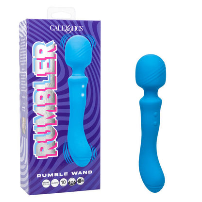 CalExotics Rumbler Rumble Wand - Dual-Ended Massager with 10 Speeds - Blue