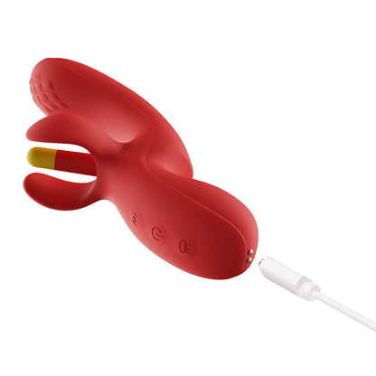 Honey Play Box Fortexa App-Controlled Dual Stimulator with Flapping Function - Red