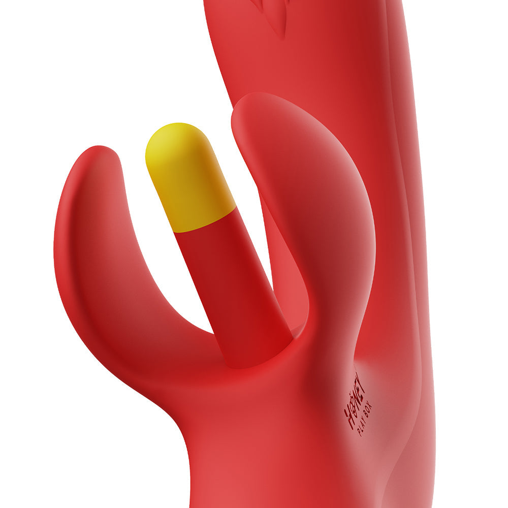 Honey Play Box Fortexa App-Controlled Dual Stimulator with Flapping Function - Red