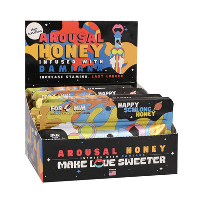 Doc Johnson Happy Schlong Honey Arousal Honey 12-Pack – Strawberry Flavor