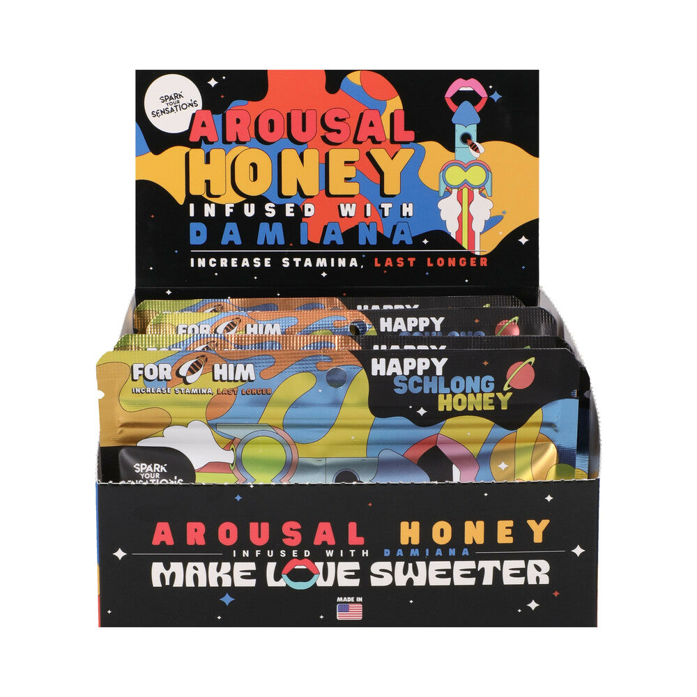 Doc Johnson Happy Schlong Honey Arousal Honey 12-Pack – Strawberry Flavor