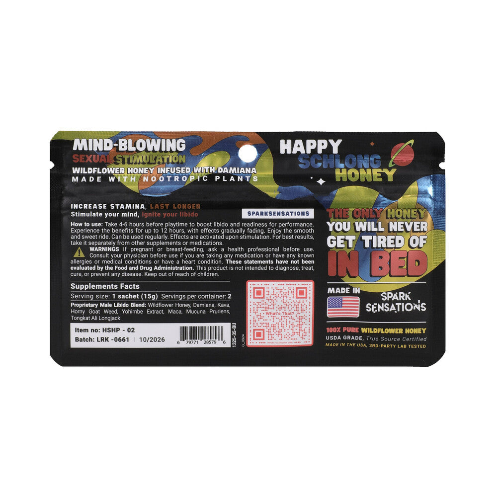 Doc Johnson Happy Schlong Honey Arousal Honey 12-Pack – Strawberry Flavor