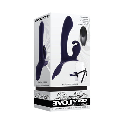 Evolved Giving Vibes Purple Strap-On Triple-Motor Vibrator