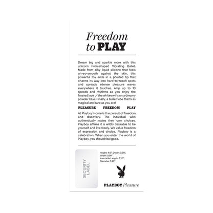 Playboy Unicorn Vibes Sky Vibrating Bullet – Blue