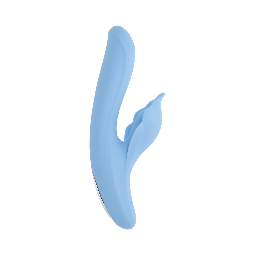 Playboy In Bloom Sky Dual Vibrator with Thrusting and Heating Functions - Blue