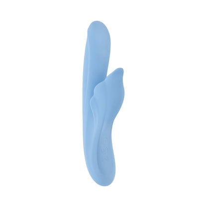 Playboy In Bloom Sky Dual Vibrator with Thrusting and Heating Functions - Blue