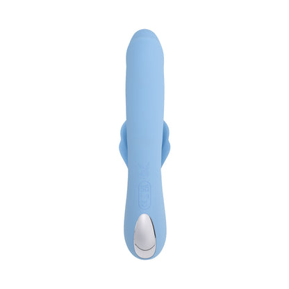 Playboy In Bloom Sky Dual Vibrator with Thrusting and Heating Functions - Blue