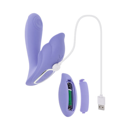 Playboy Lilac Fantasy Dual Vibrator – Light Purple