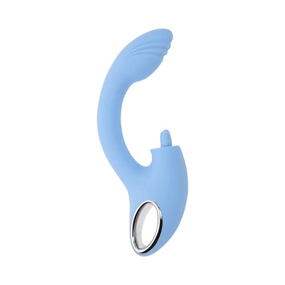 Playboy Sapphire Sky Dual Vibrator with Clitoral Stimulator – Blue
