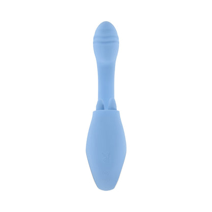 Playboy Sapphire Sky Dual Vibrator with Clitoral Stimulator – Blue