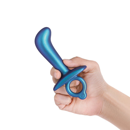 b-Vibe Thumb Silicone Prostate Plug with Curved Tip – Blue