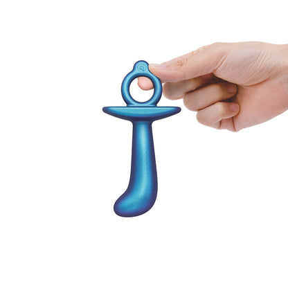 b-Vibe Thumb Silicone Prostate Plug with Curved Tip – Blue
