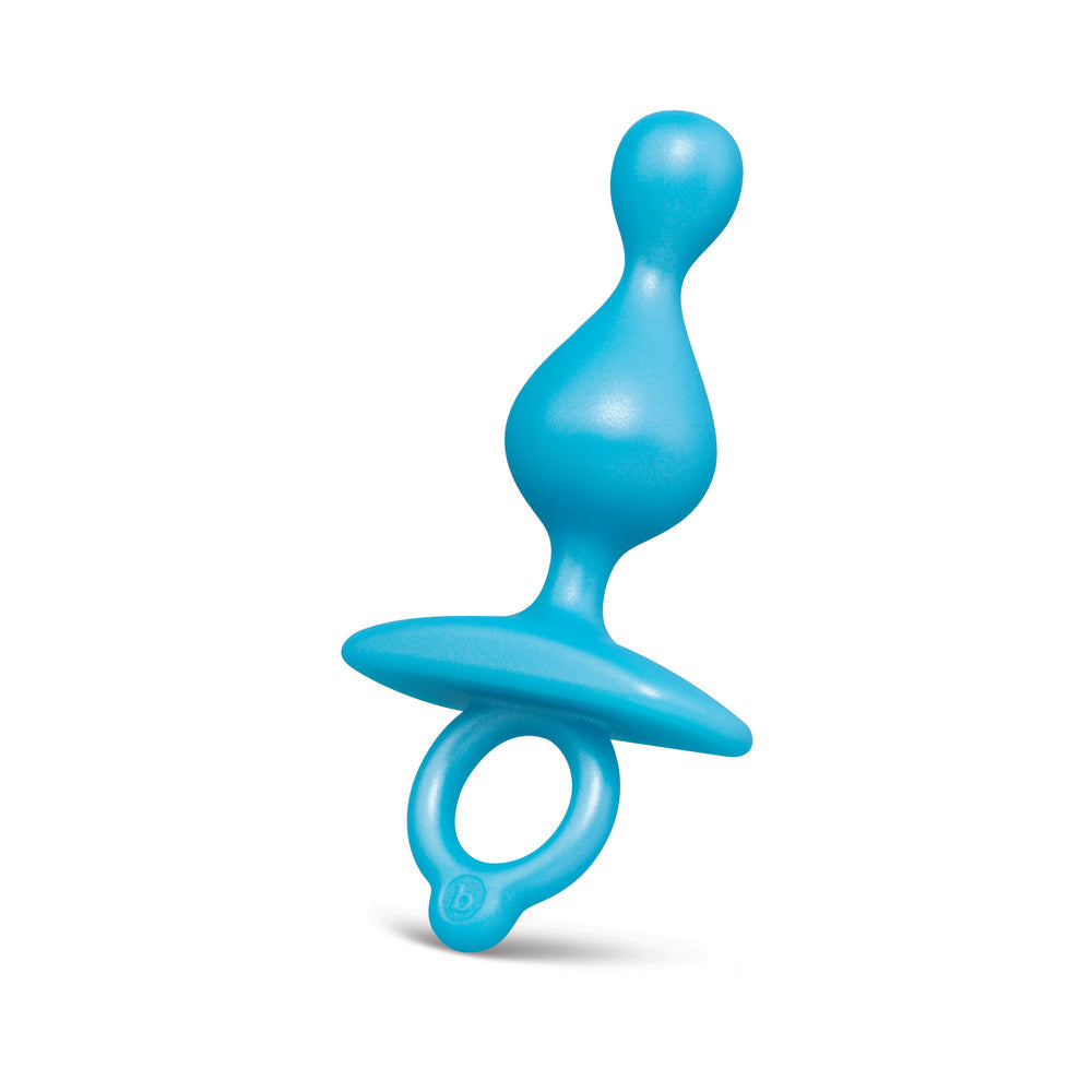 b-Vibe Pop Beaded Silicone Plug – Blue – Waterproof Anal Beads