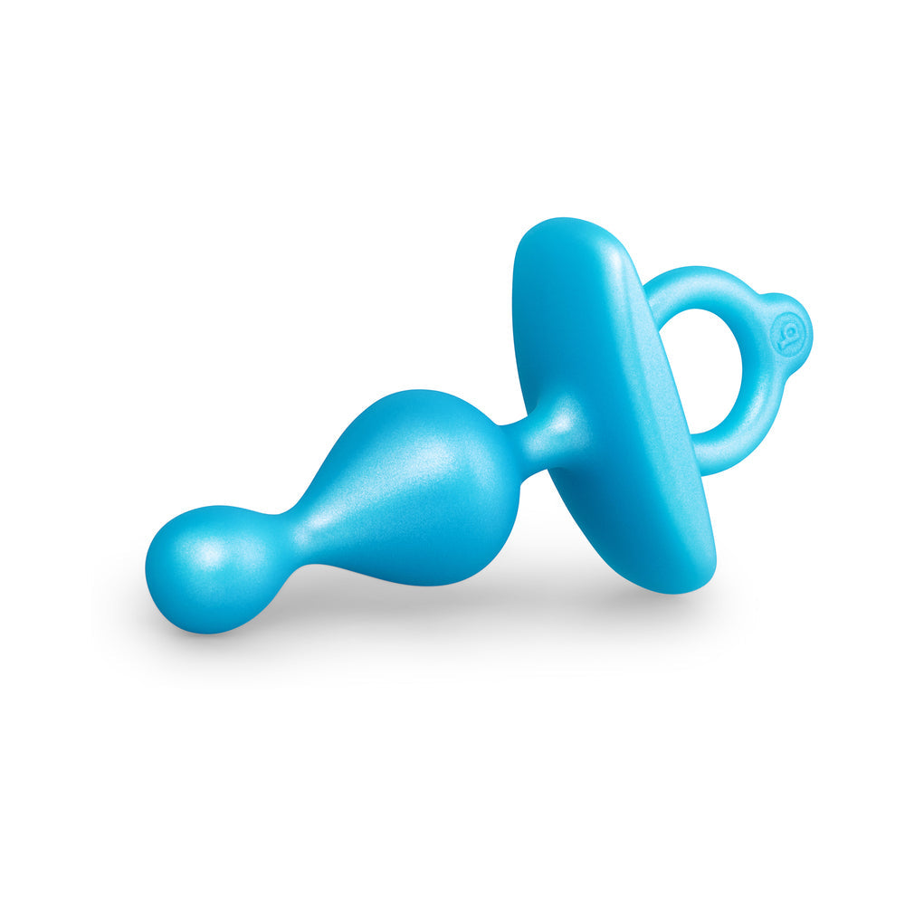 b-Vibe Pop Beaded Silicone Plug – Blue – Waterproof Anal Beads