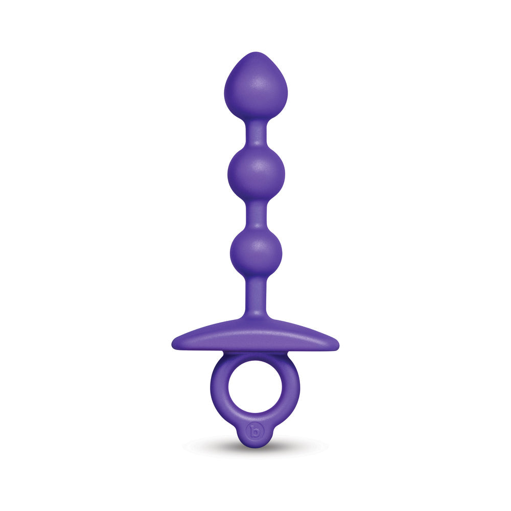 b-Vibe Zip Silicone Anal Beads – Blue – Waterproof