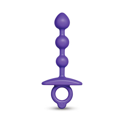 b-Vibe Zip Silicone Anal Beads – Blue – Waterproof