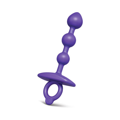 b-Vibe Zip Silicone Anal Beads – Blue – Waterproof