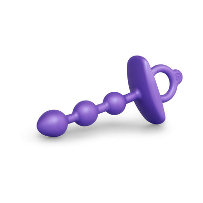 b-Vibe Zip Silicone Anal Beads – Blue – Waterproof