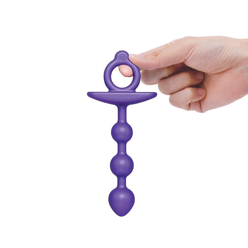 b-Vibe Zip Silicone Anal Beads – Blue – Waterproof