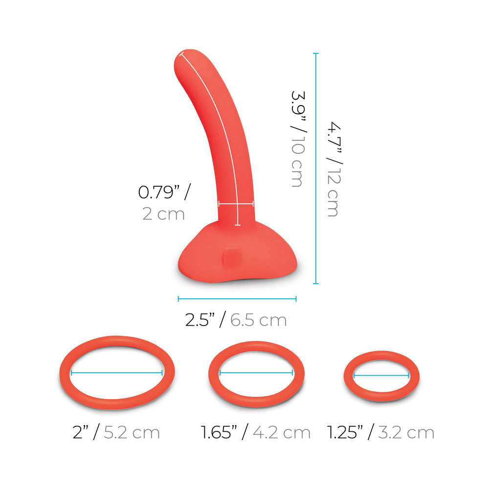 b-Vibe Beginners Strap-On Harness Set with 5 in. Silicone Dildo Peg - Orange