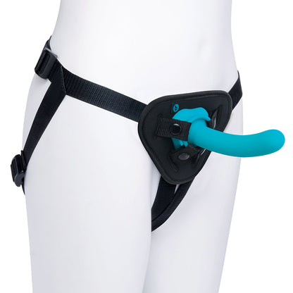 b-Vibe Every Body Strap-On Harness Set with 6 in. Silicone Dildo - Blue