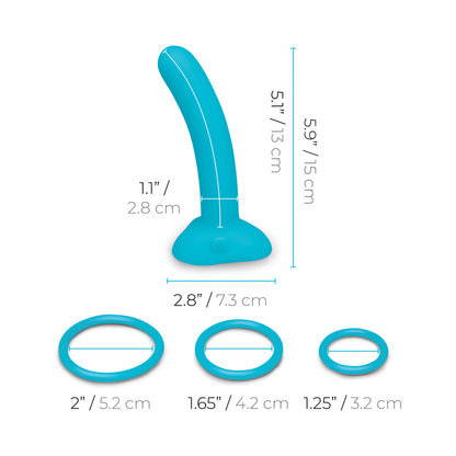 b-Vibe Every Body Strap-On Harness Set with 6 in. Silicone Dildo - Blue
