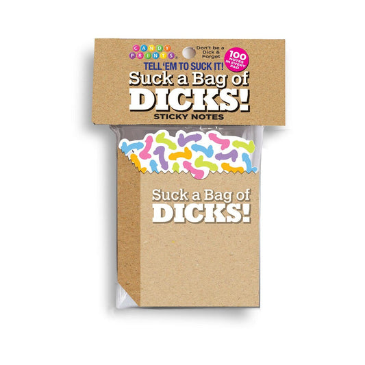 Little Genie Suck a Bag of Dicks Sticky Notes – Assorted Colors