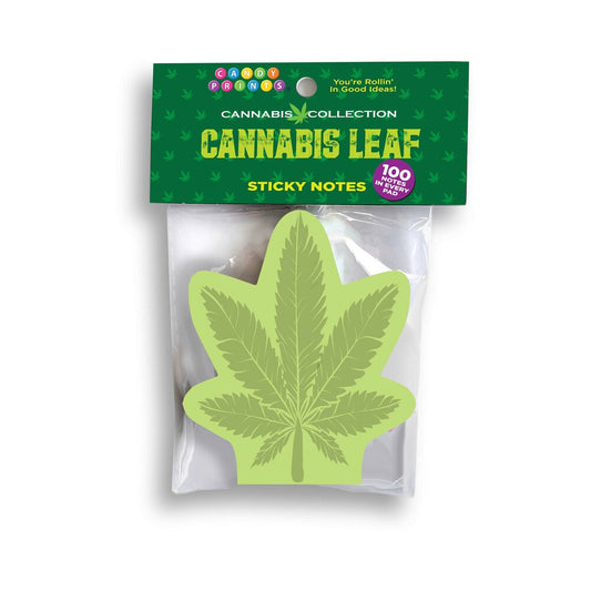 Little Genie Cannabis Leaf Sticky Notes - Assorted Colors