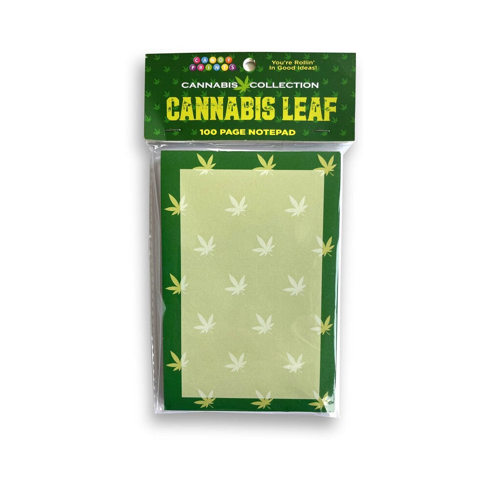 Little Genie Cannabis Leaf Notepad – Green