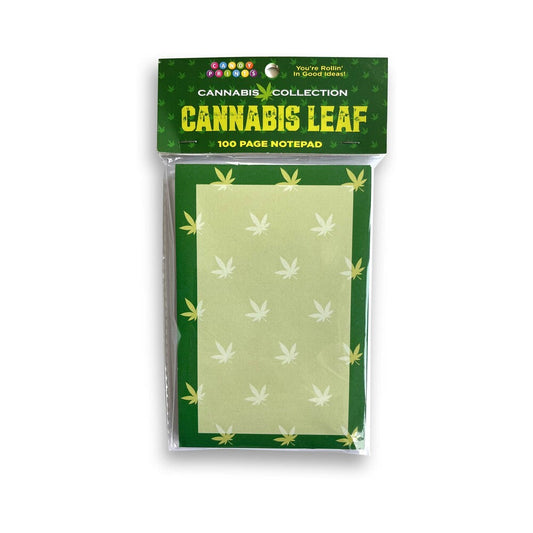 Little Genie Cannabis Leaf Notepad – Green