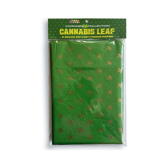 Little Genie Cannabis Leaf Tissue Paper – Green – 6 Sheets