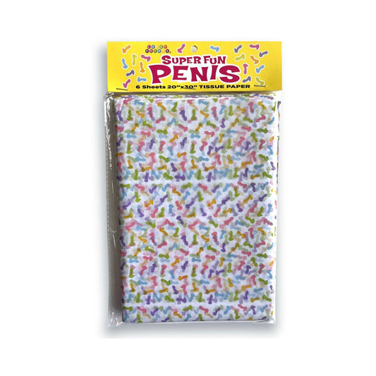Little Genie Super Fun Penis Tissue Paper - Multi-Color