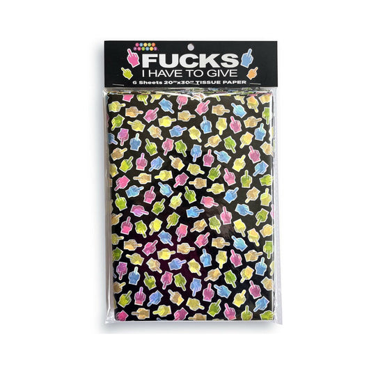 Little Genie Multi-Color Fuck You Finger Tissue Paper - 6 Sheets