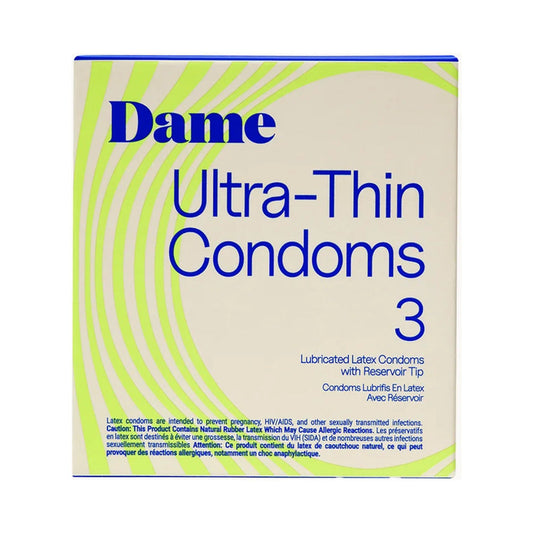 Dame Condom 3-Pack – Ultra-Thin, Body-Safe Protection