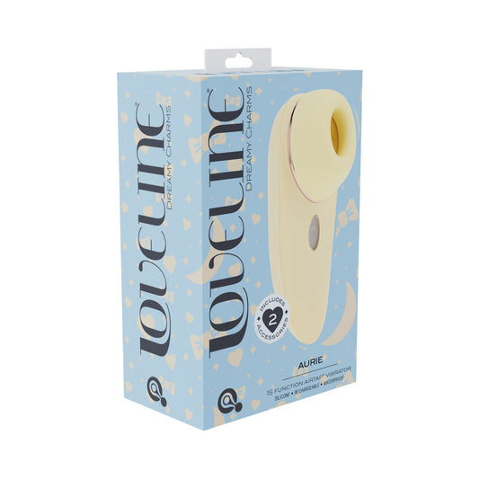 LoveLine Aurie Rechargeable Sucking and Tapping Vibrator – Yellow