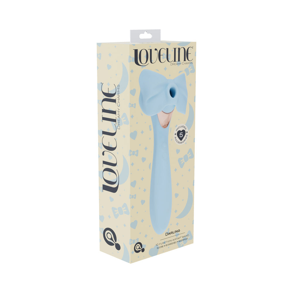 LoveLine Darling Rechargeable Vibrator with AirTap Technology - Blue