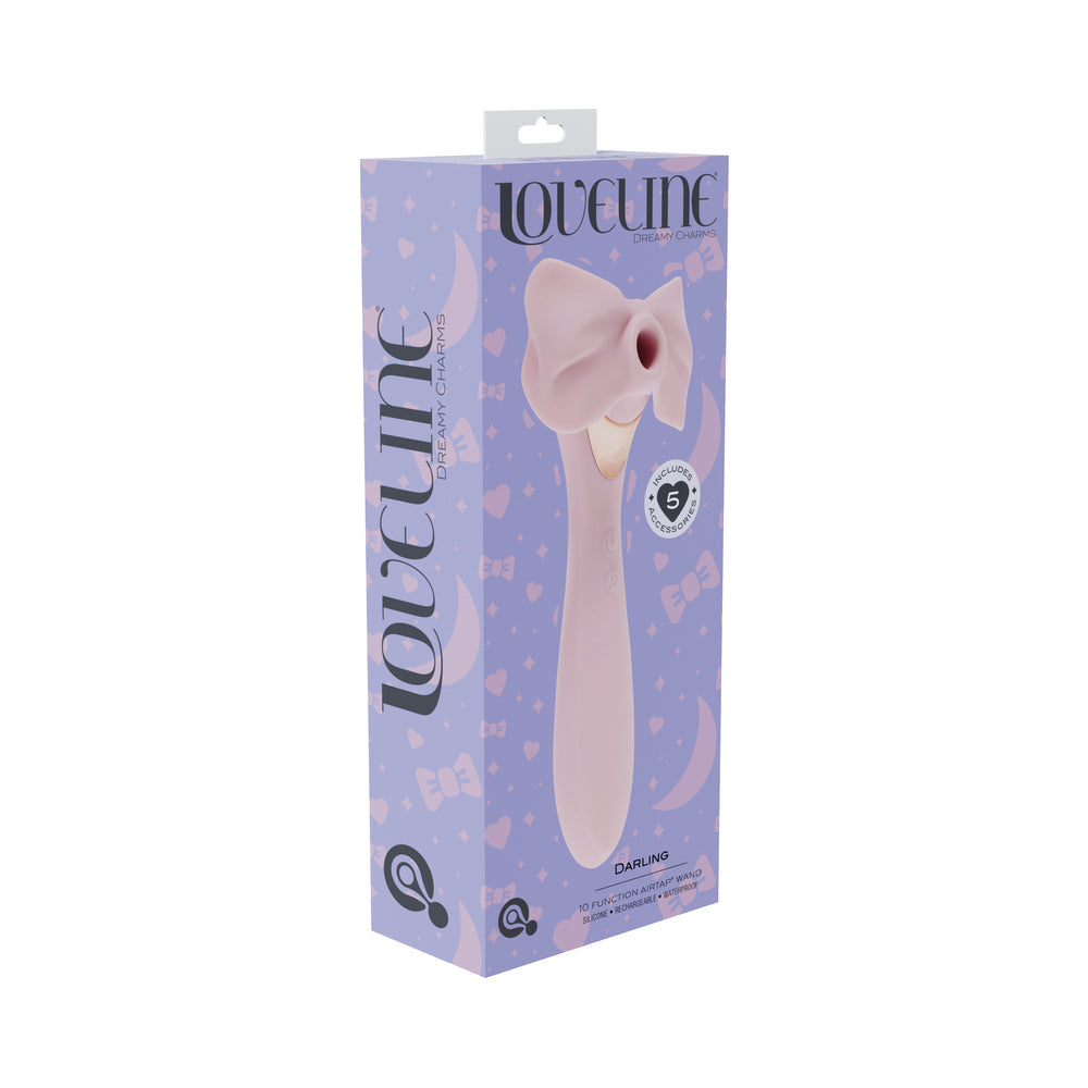 LoveLine Darling Rechargeable Vibrator with AirTap Technology – Light Pink