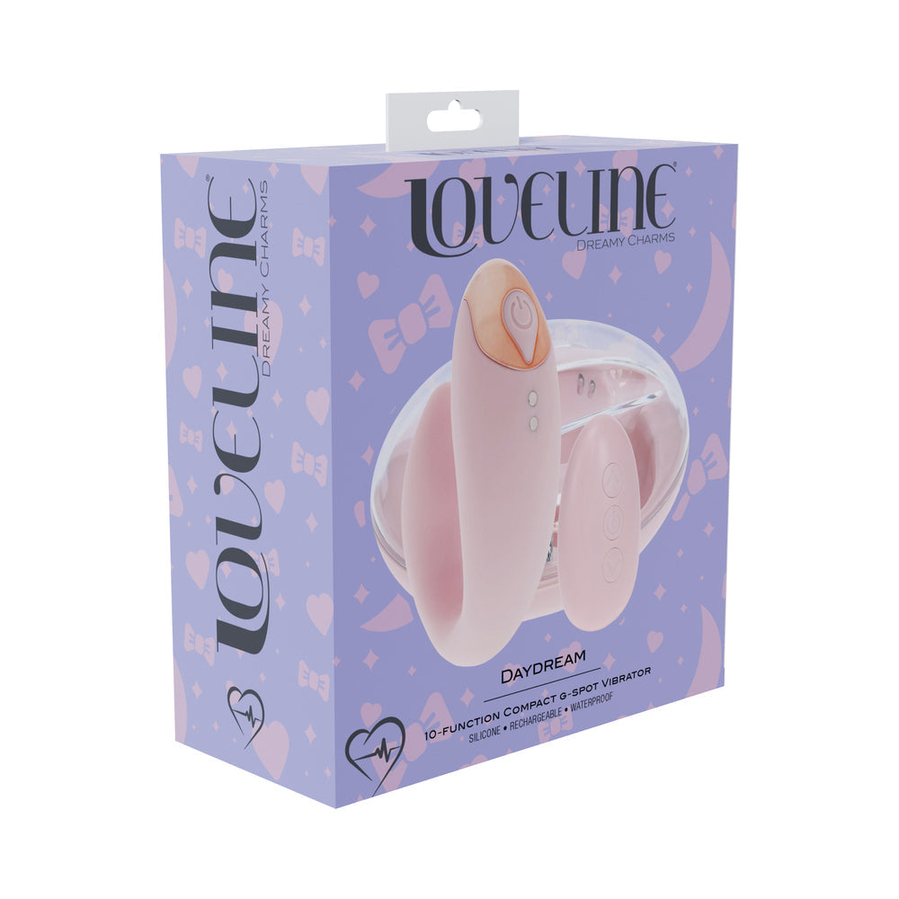 LoveLine Daydream Rechargeable Vibrator for G-Spot and Clitoral Stimulation - Light Pink